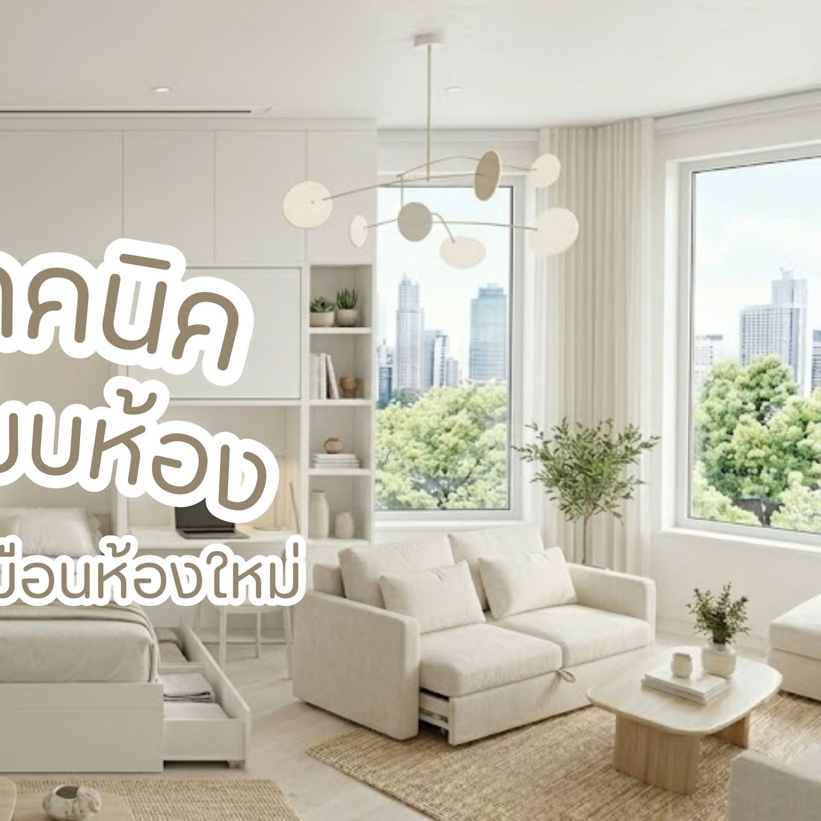 ห้องเล็กไปหรือแค่ยังจัดไม่ถูกวิธี? รวมเทคนิคจัดห้องเล็กให้ดูกว้างด้วย Layout และ